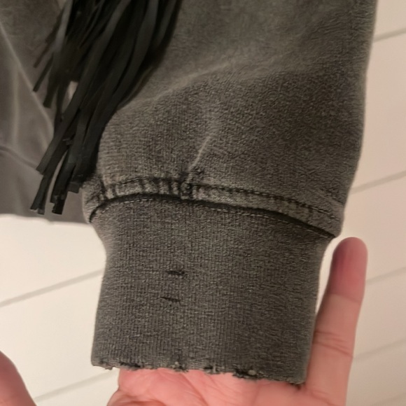 Free People x Tricia Fix Exclusive Running Horses Crew W/ Fringe Size M/NWT - Picture 4 of 7